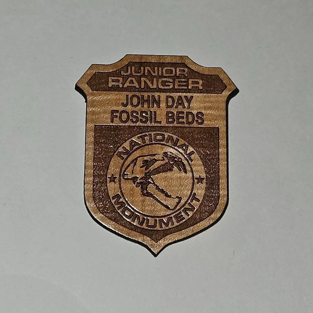 Junior Ranger John Day Fossil Beds National Monument Wood Pin Oregon Collectible
